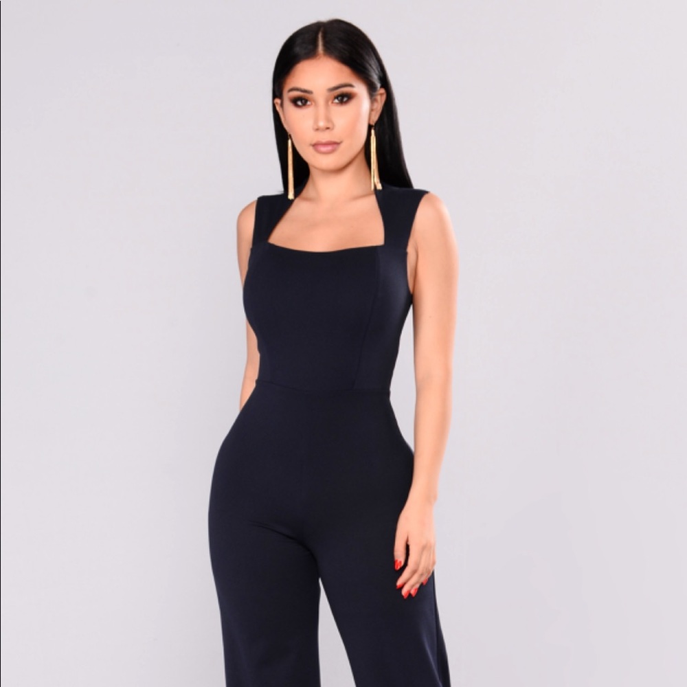 Navy Jumpsuit NWOT